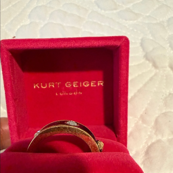 Kurt Geiger Gold and Black Ring stones - Picture 4 of 10